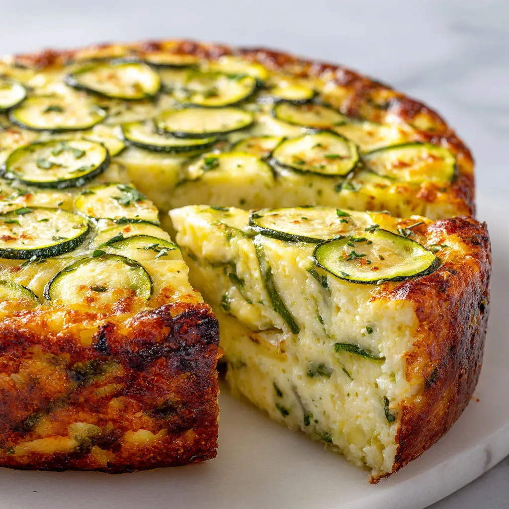 Délicieux flan courgettes au fromage frais et basilic