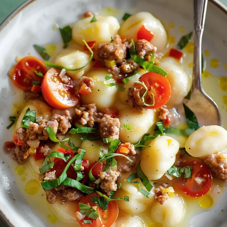 Délicieux Gnocchis au Fromage et à la Saucisse