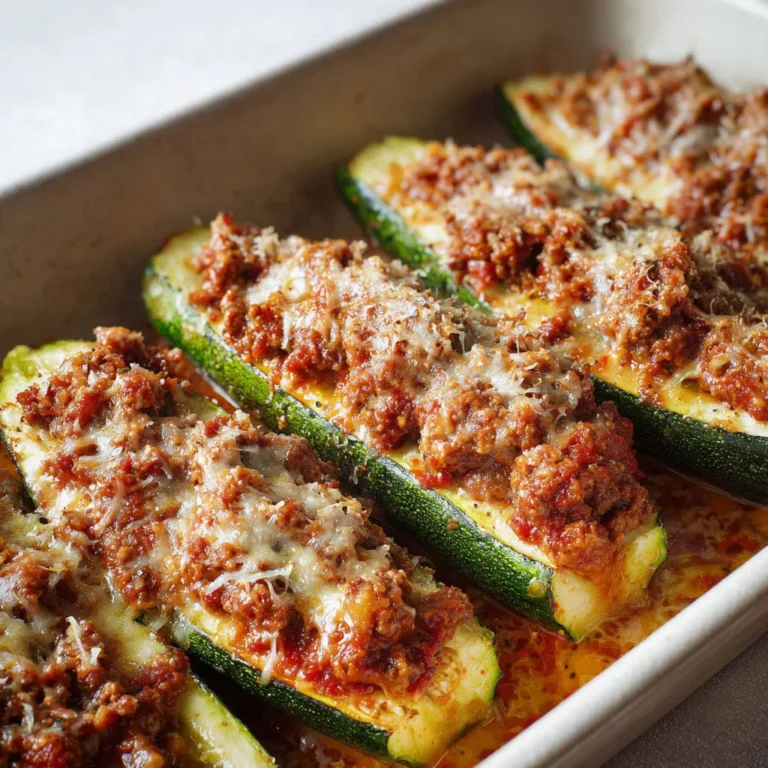 Délicieux gratin de courgettes à la bolognaise.