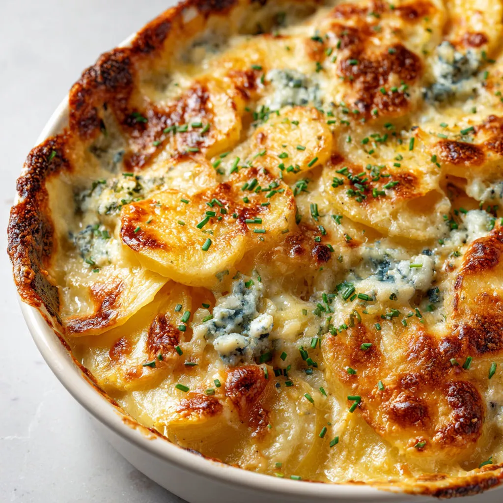 Délicieux Gratin de Pommes de Terre au Fromage Bleu