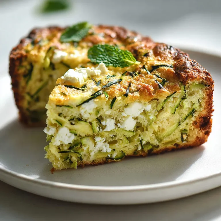Délicieux gâteau courgette feta : recette moelleuse et parfumée
