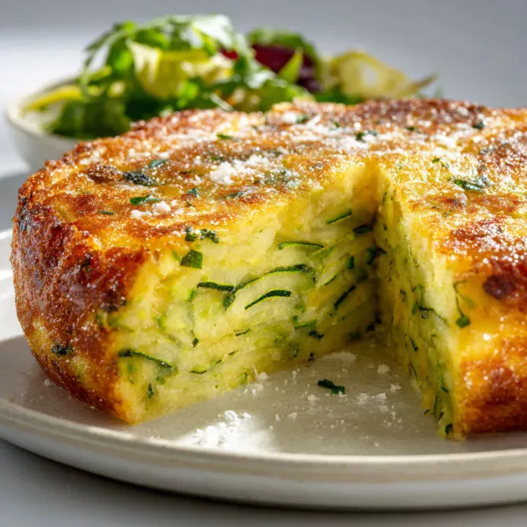 Délicieux gâteau courgettes et parmesan à la texture unique