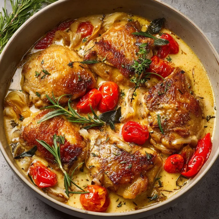 Délicieux mijoté de poulet aux herbes du Sud