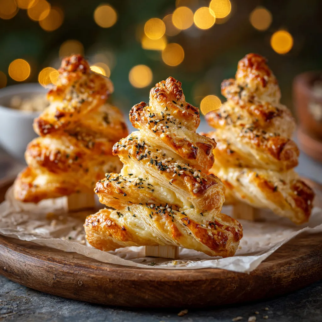 Délicieux Mini Sapins Feuilletés au Fromage - Recette Facile