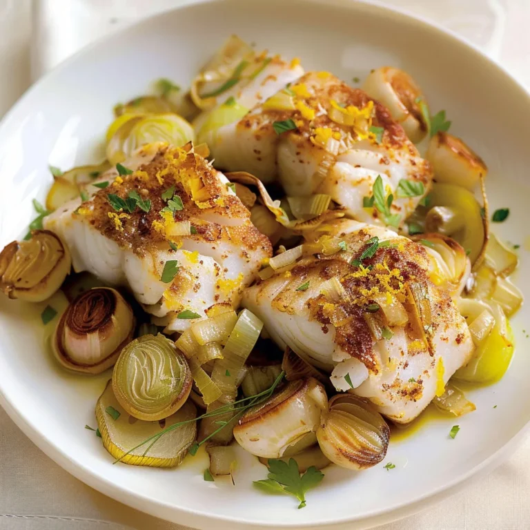 Délicieux poisson aux saveurs d'orange, fenouil et poireau