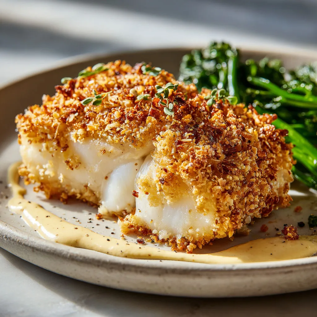Délicieux poisson en croûte croustillante de bretzels!