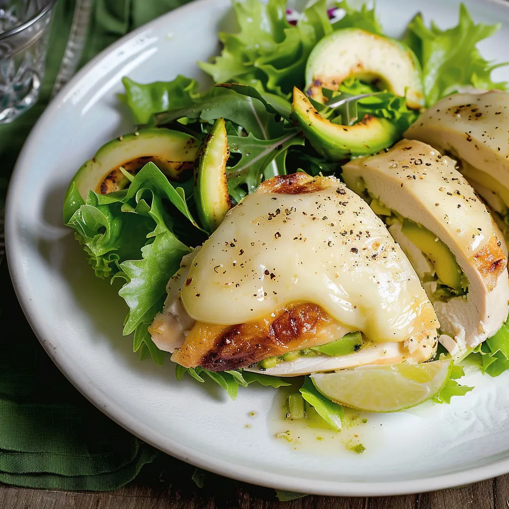 Délicieux poulet farci avocat et fromage fondant