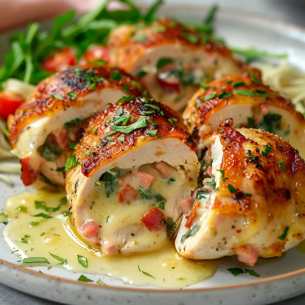 Délicieux Poulet Farci à l'Oka façon Cordon Bleu