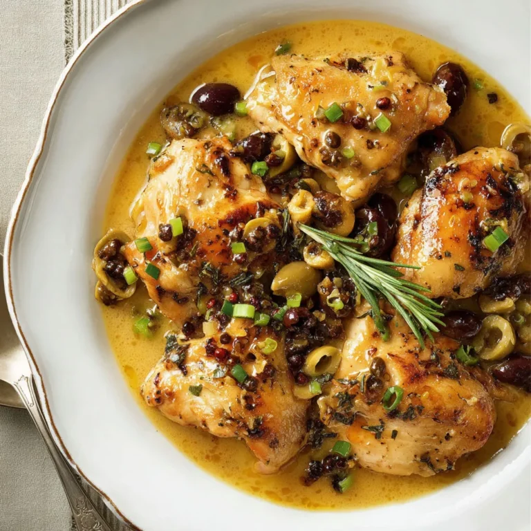 Délicieux poulet toscan aux olives et romarin