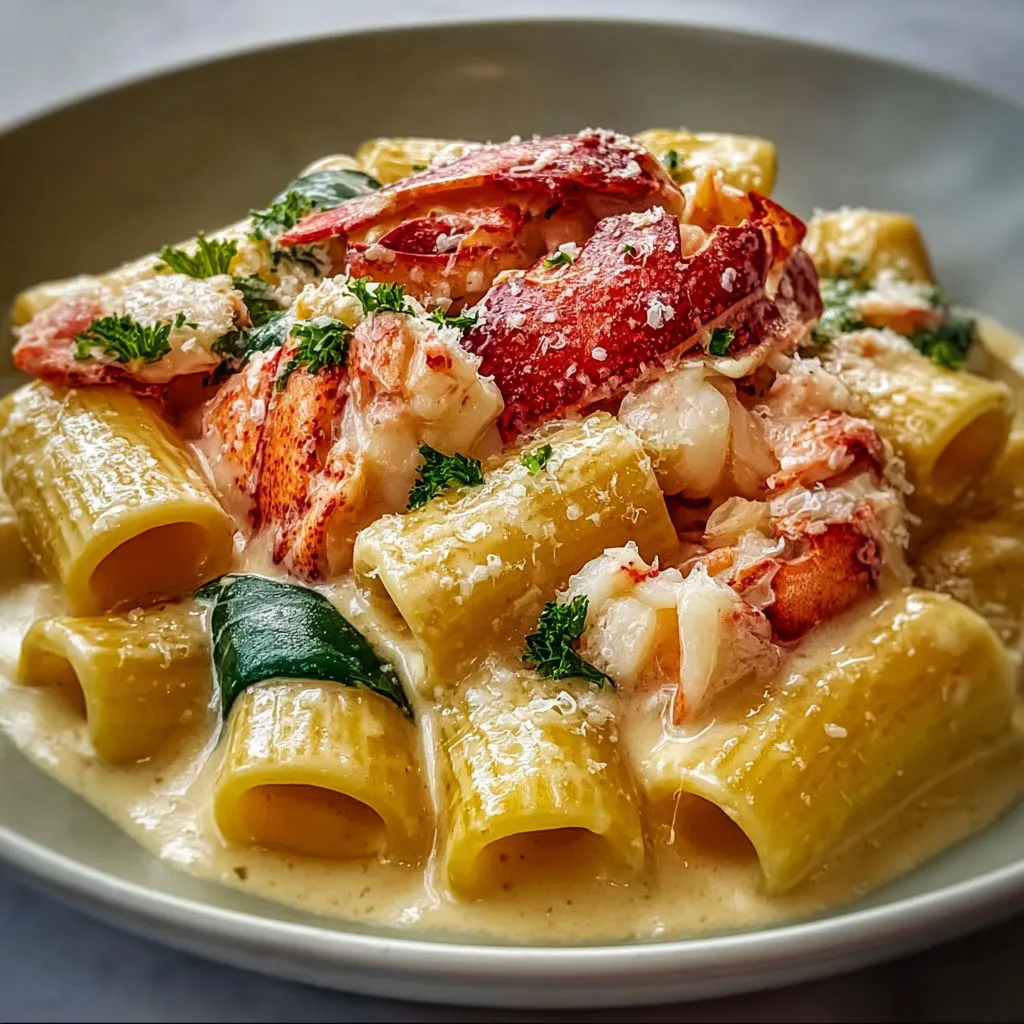 Délicieux rigatoni homard: recette sauce parmesan maison!
