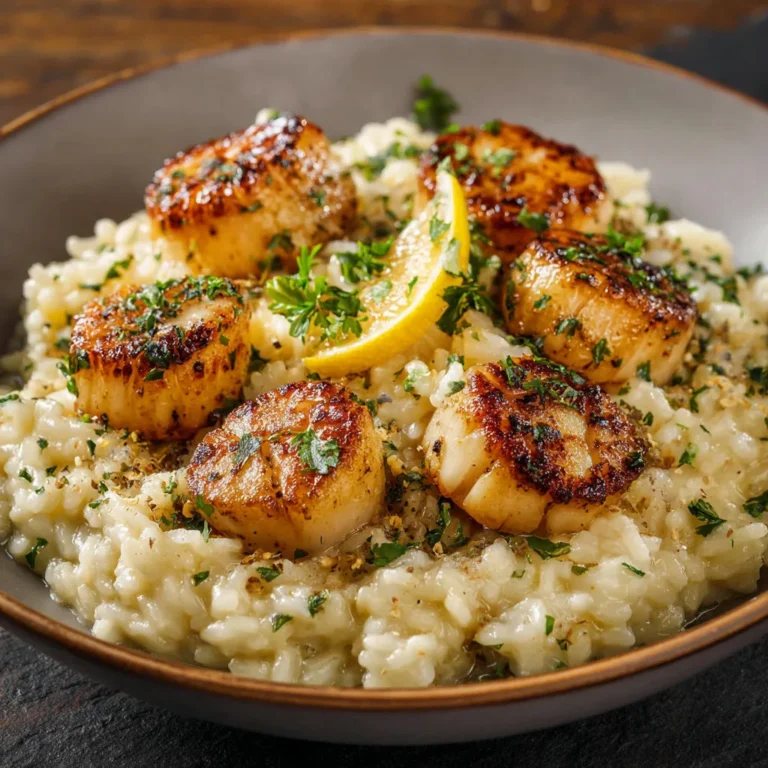 Délicieux risotto aux noix de Saint-Jacques!