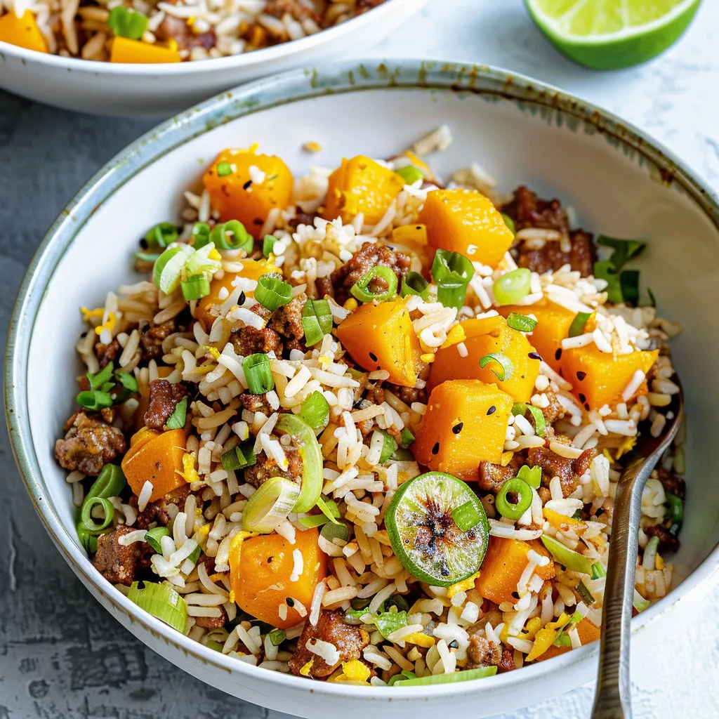 Délicieux riz frit bœuf courge: recette simple et savoureuse