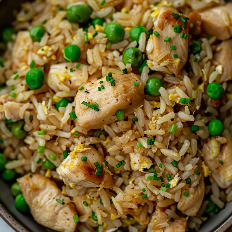 Délicieux riz sauté au poulet prêt en un clin d'œil
