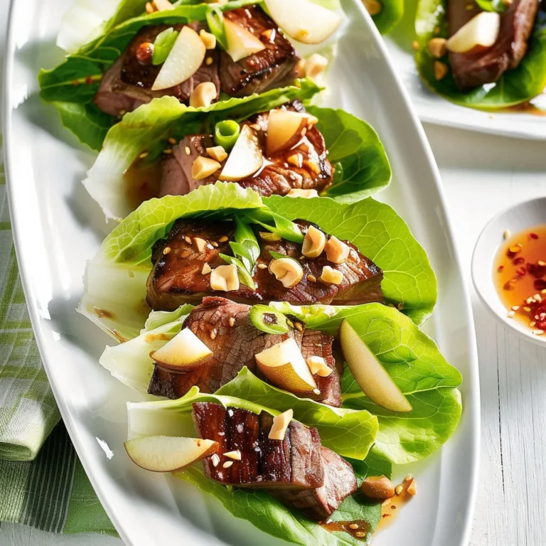 Délicieux rouleaux de boeuf aux poires et noisettes