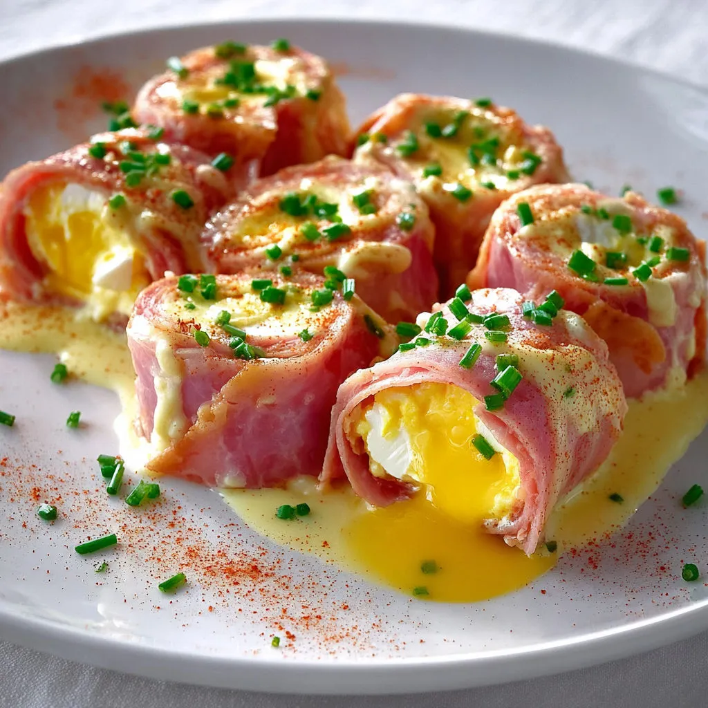 Délicieux rouleaux jambon farcis œufs mimosa : recette facile