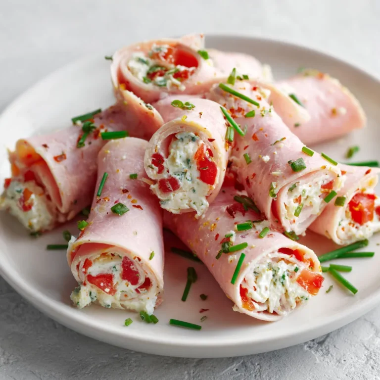 Délicieux roulés jambon et fromage frais pour l'apéritif