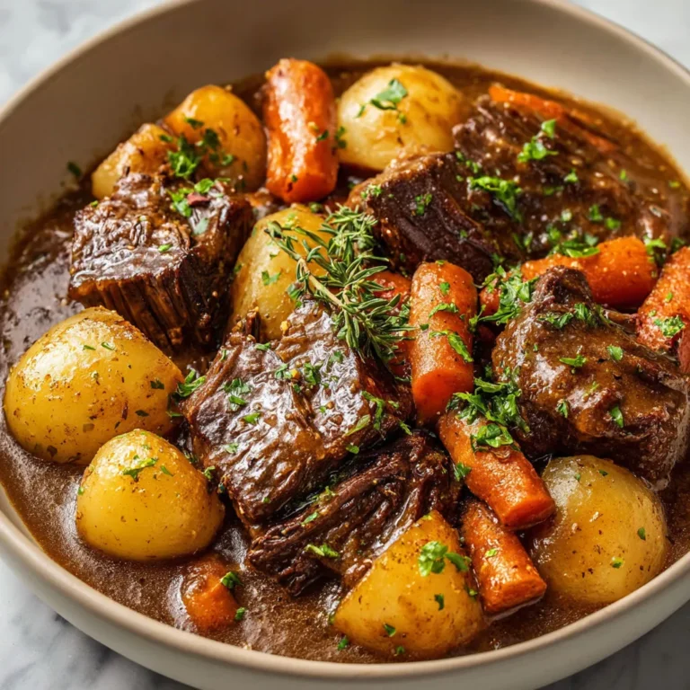 Délicieux rôti de bœuf en sauce crémeuse succulente