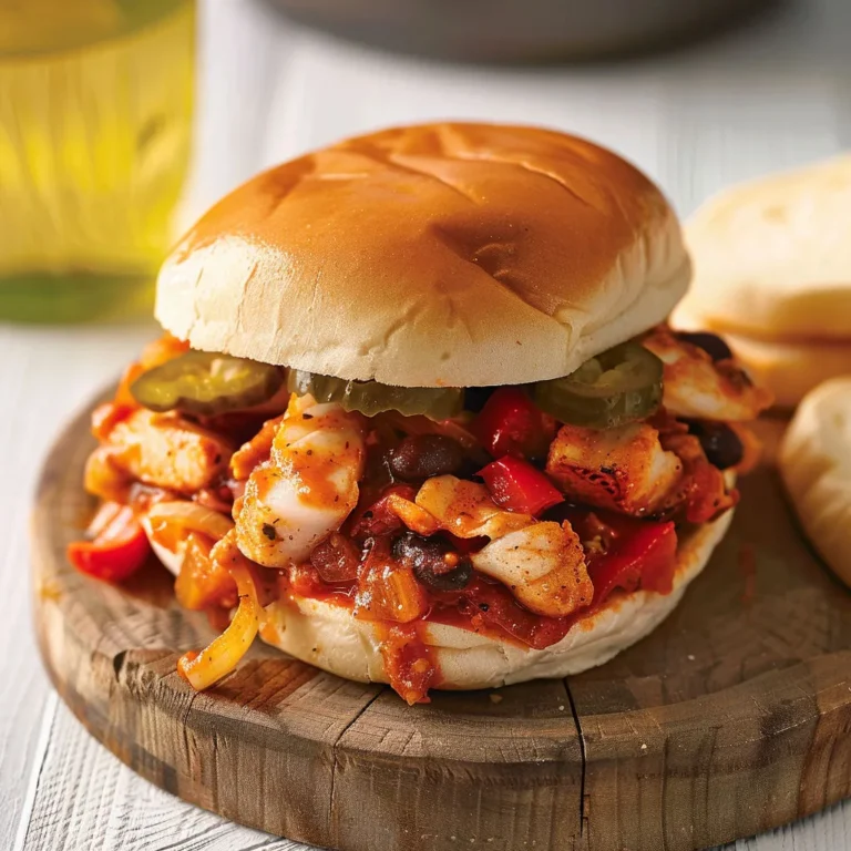 Délicieux Sloppy Joe de poisson aux haricots épicés