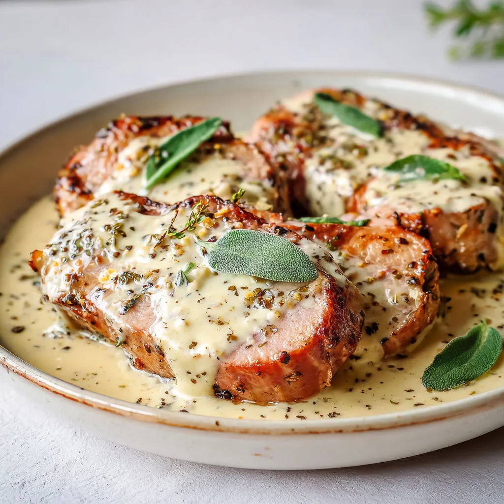 Délicieux steaks au jambon avec sauce onctueuse