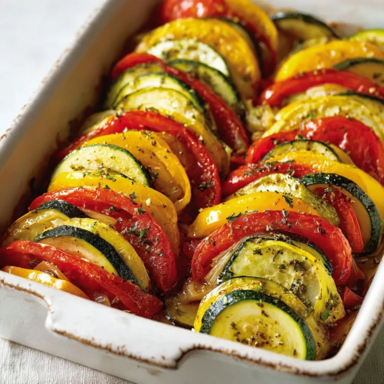 Délicieux tian de courgettes colorées aux herbes fraîches
