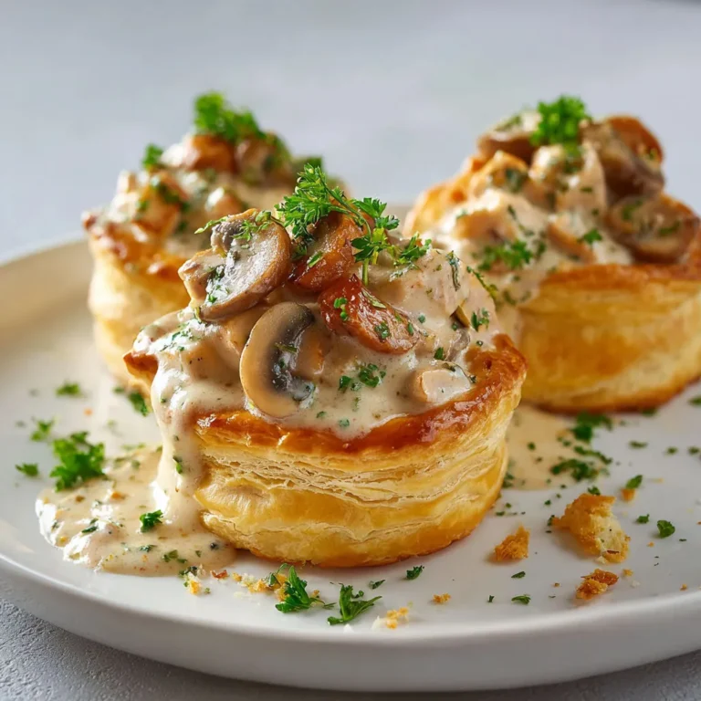 Délicieux vol-au-vent poulet aux champignons: recette facile et savoureuse