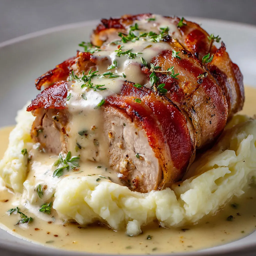 Filet Mignon de Porc au Boursin et Lardons