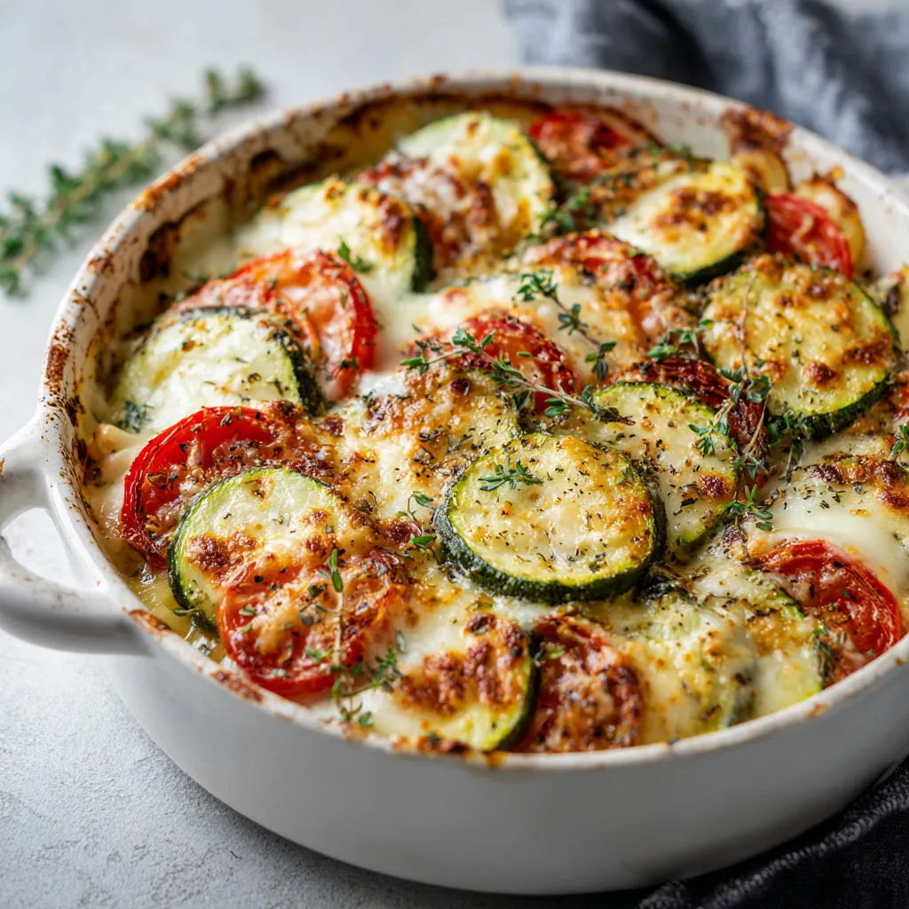 Gratin de Courgettes à la Mozzarella et Tomates