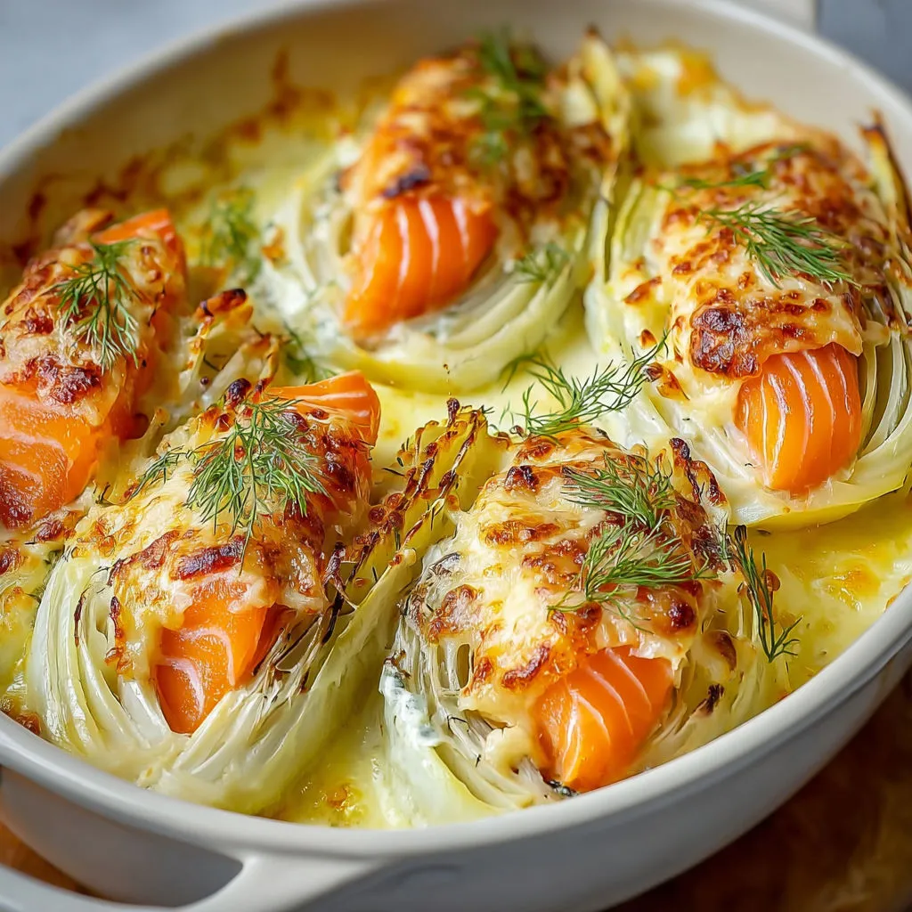 Gratin savoureux d'endives au saumon fumé et fromage