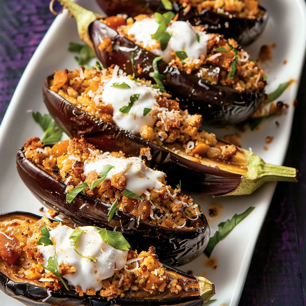 Moussaka d'aubergines à l'agneau et au parmesan