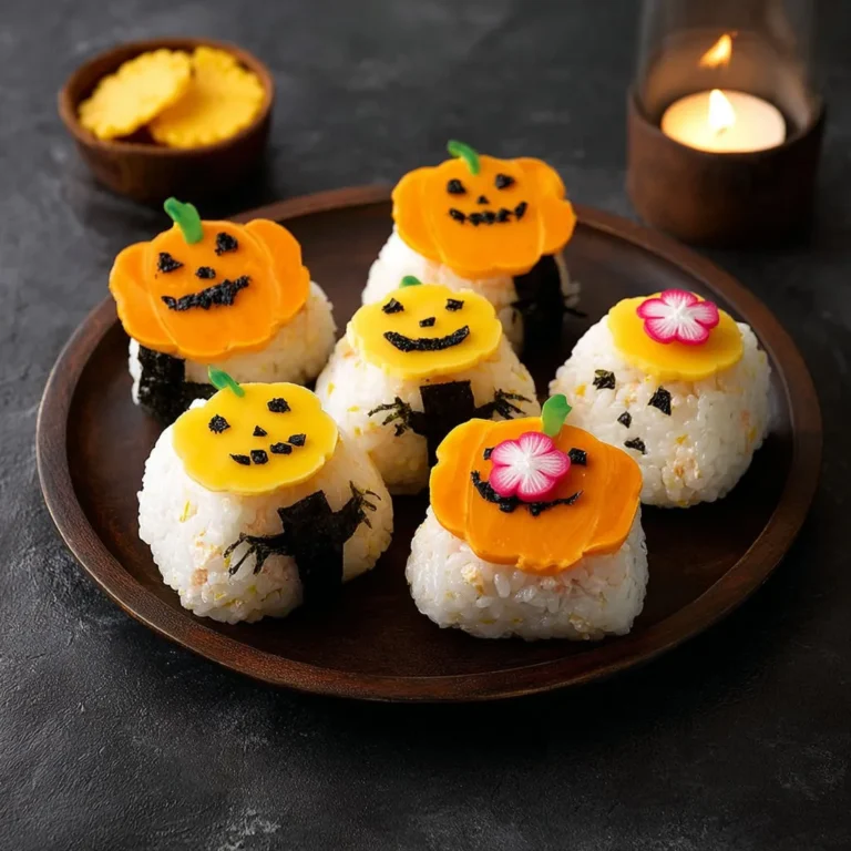 Onigiris Halloween: recette effrayante thon et mimolette