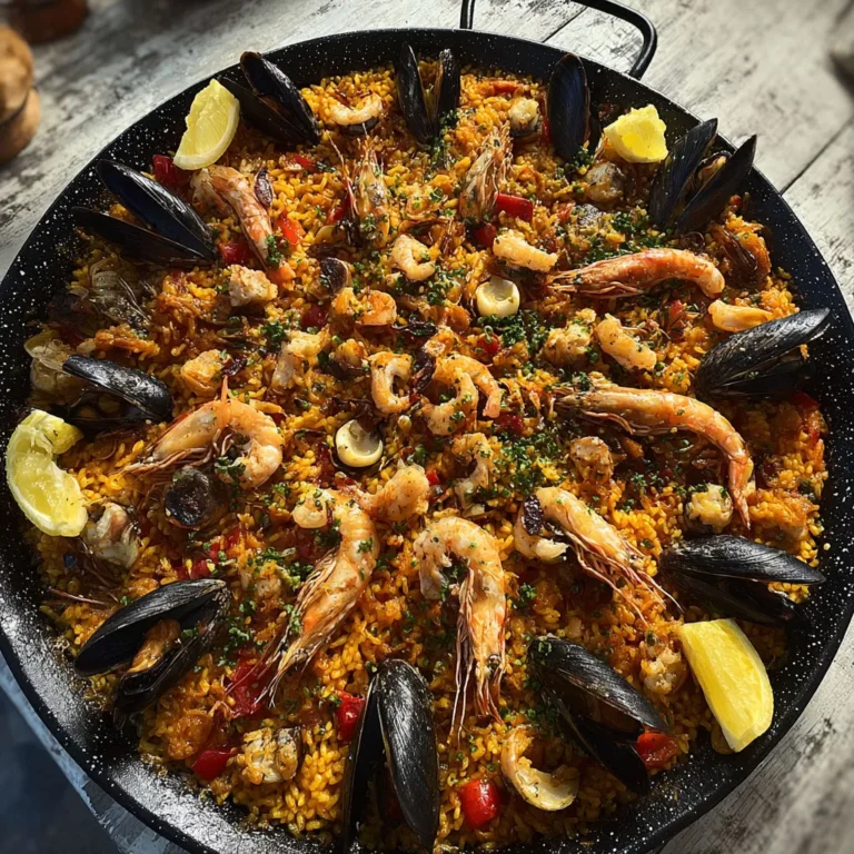 Paella Géante aux Fruits de Mer: Recette Savoureuse et Conviviale