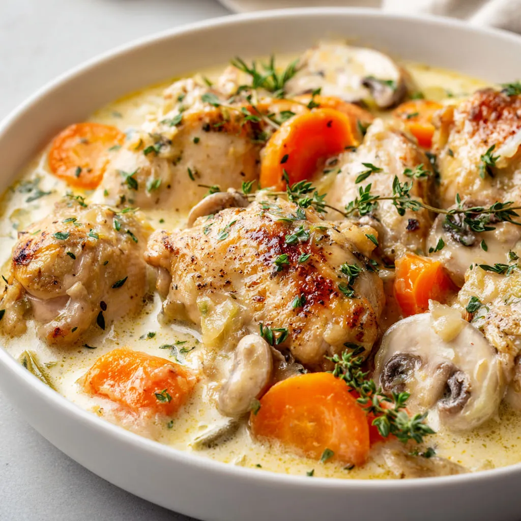 Recette de Blanquette de Poulet Crémeuse Maison