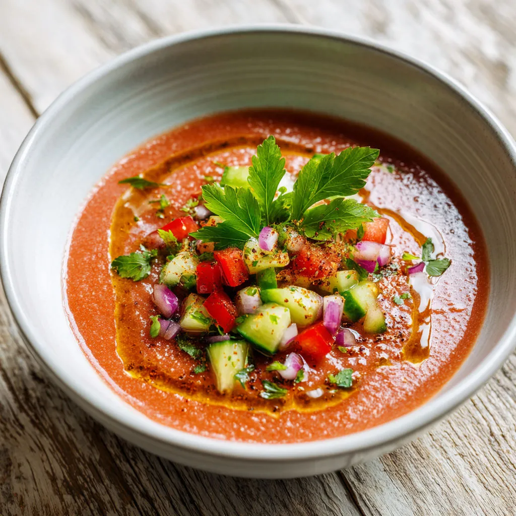 Recette facile de gaspacho tomate et pain rassis