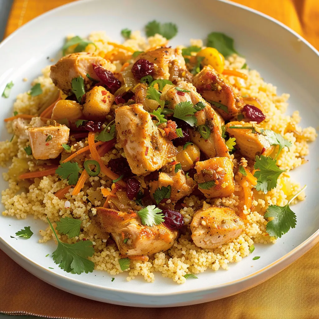 Recette rapide de couscous au poulet succulent