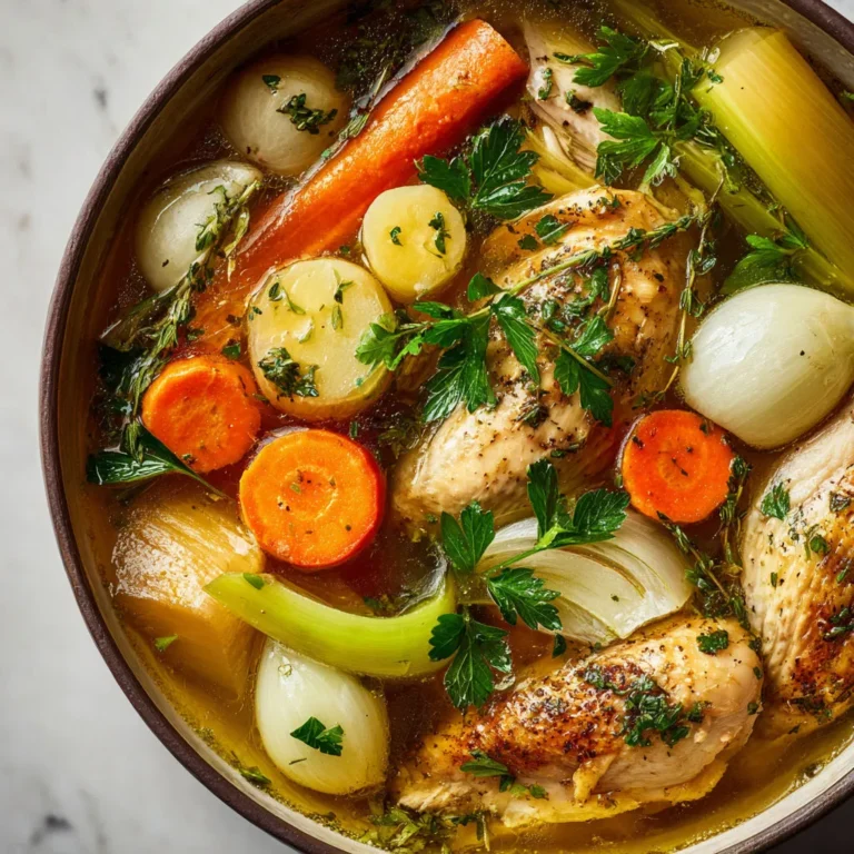 Recette traditionnelle de Poule au Pot succulente
