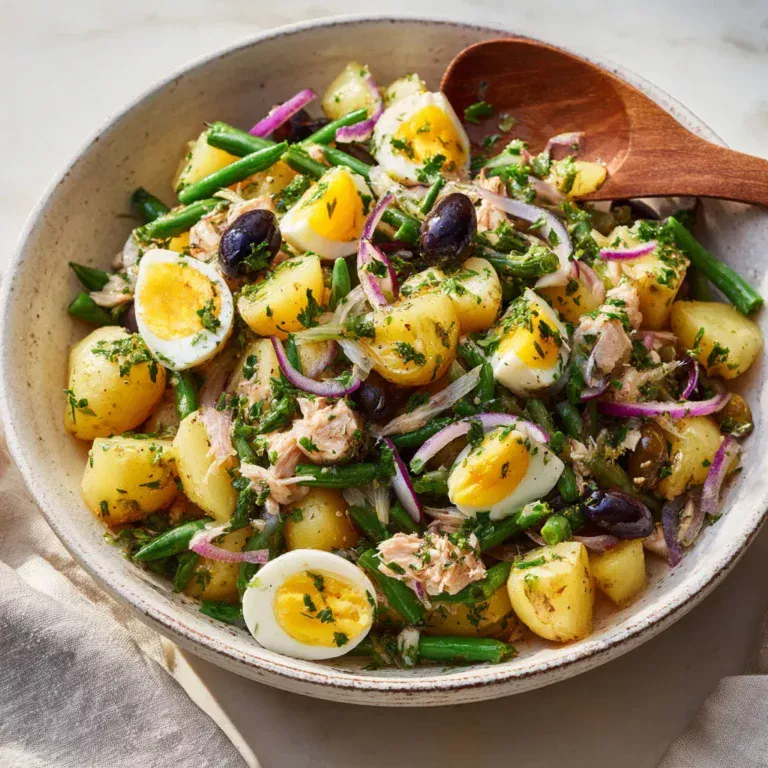 Salade complète de pommes de terre, thon et œufs