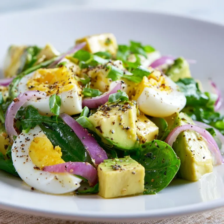 Salade détox : œufs, avocat, épinards frais