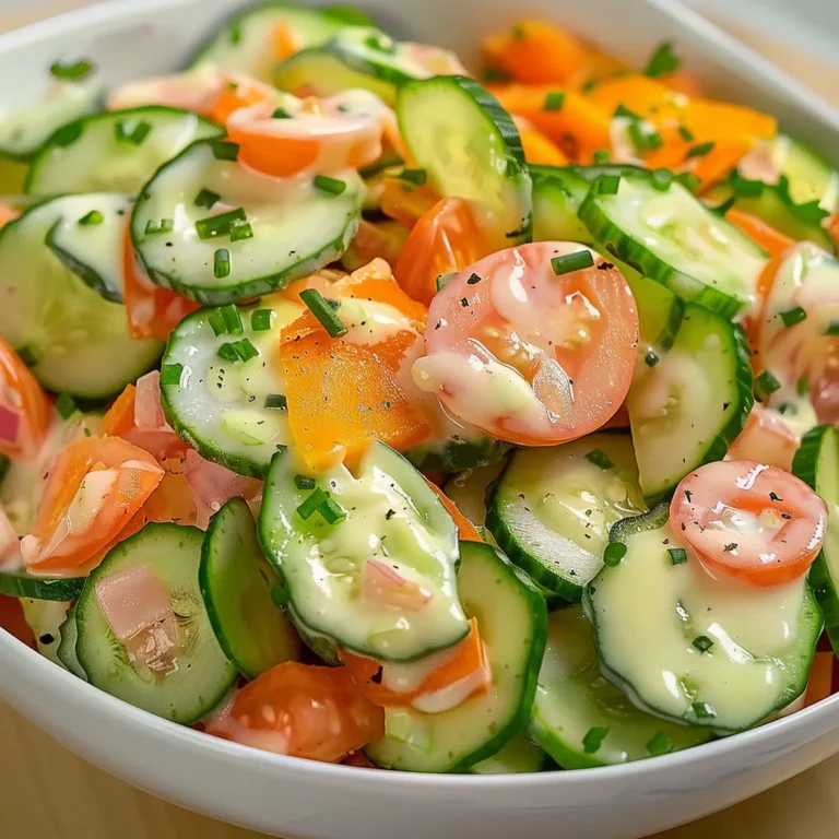Salade fraîcheur concombres au yaourt onctueux