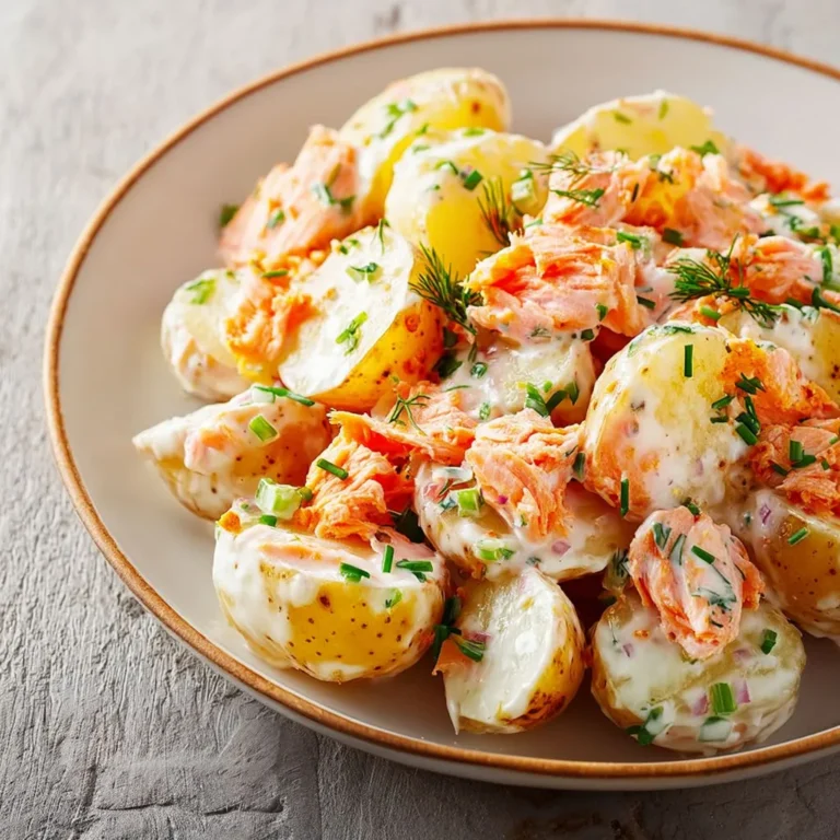 Salade fraîcheur pomme de terre et saumon fumé