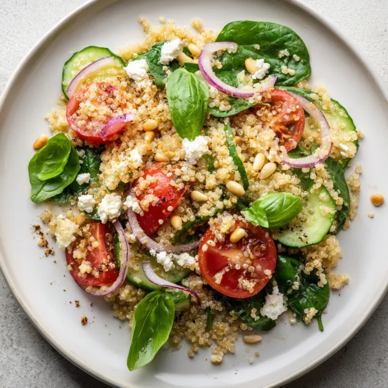 Salade quinoa frais ricotta épinards oignons: recette savoureuse et saine
