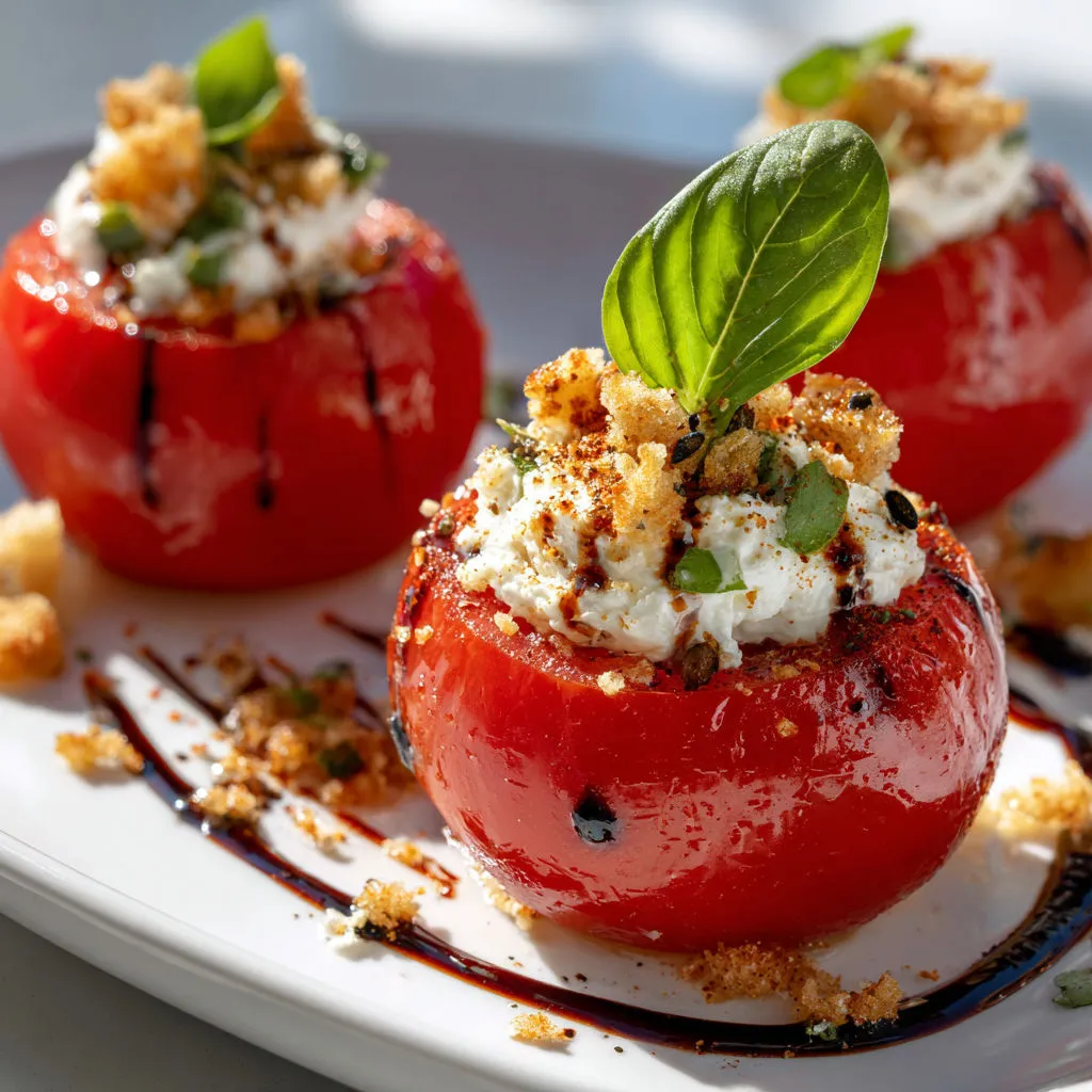 Salade tomate fraîcheur mozzarella basilic ensoleillée