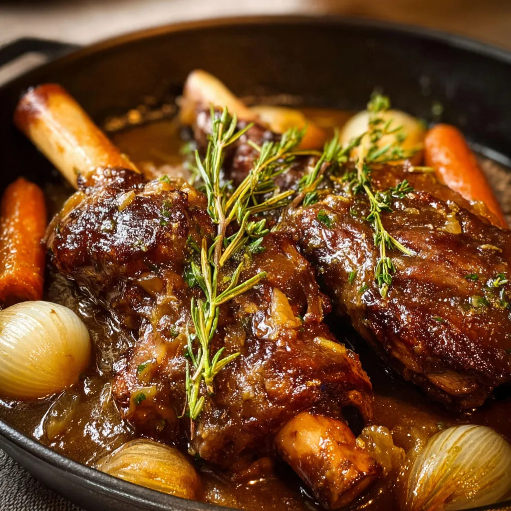 Souris d'agneau mijotée au miel : recette savoureuse et tendre