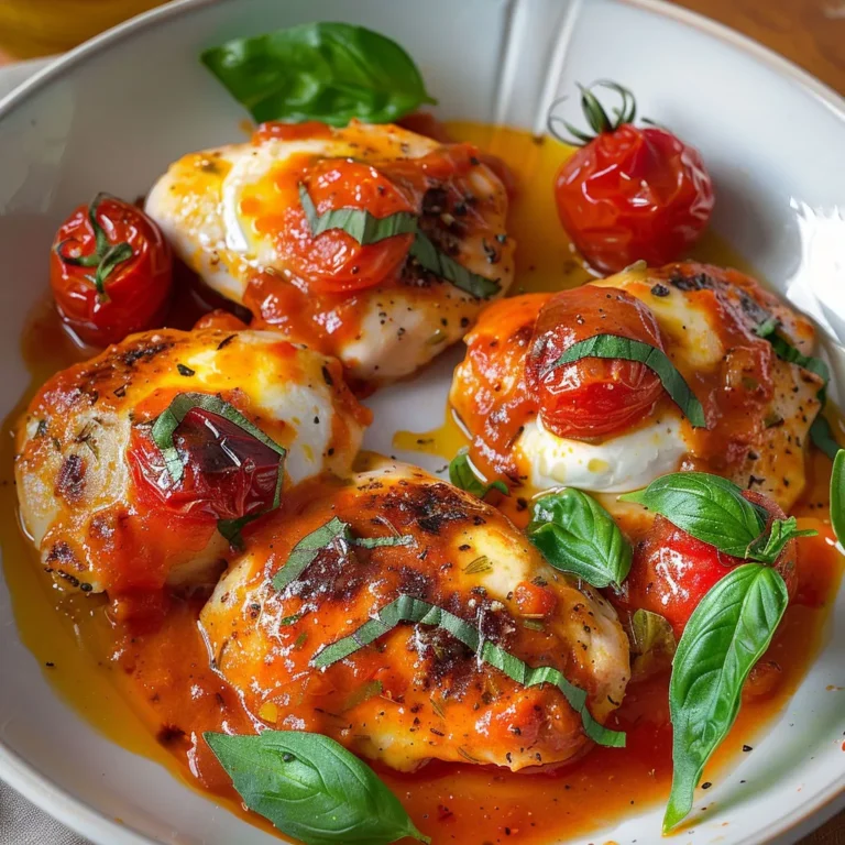 Suprêmes de poulet farcis aux poivrons et mozzarella