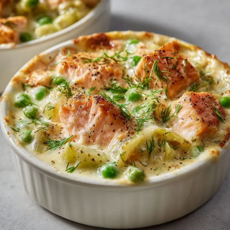 Délice de saumon aux poireaux : recette de cassolettes