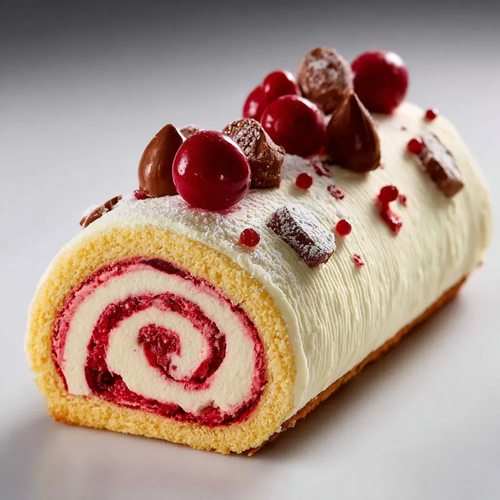 Délice festif : Bûche mascarpone aux cerises Kinder