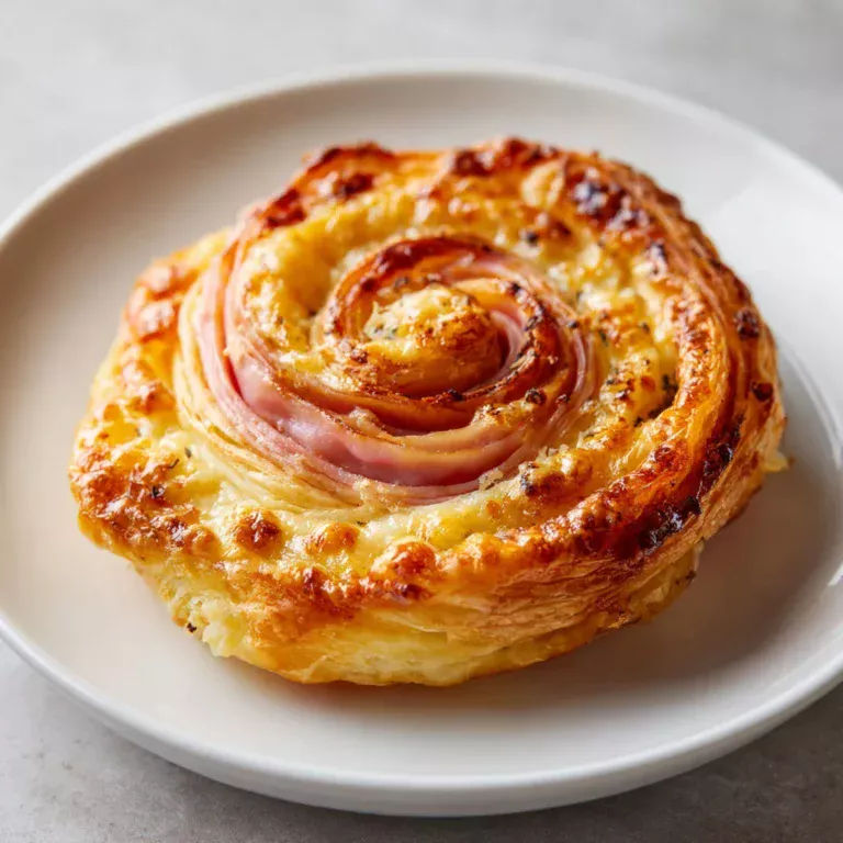 Délice feuilleté au fromage et jambon, irrésistible et croustillant