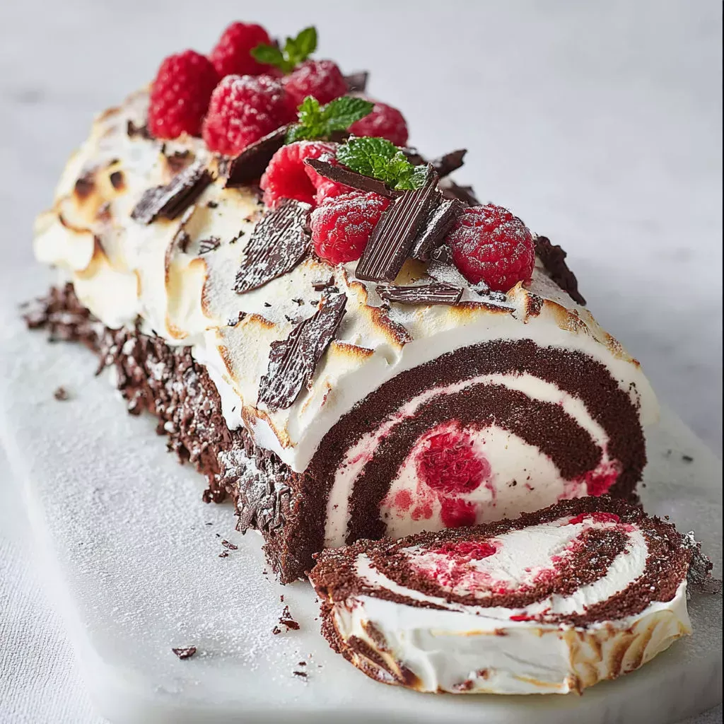 Délice givré framboises et chocolat: recette festive et facile