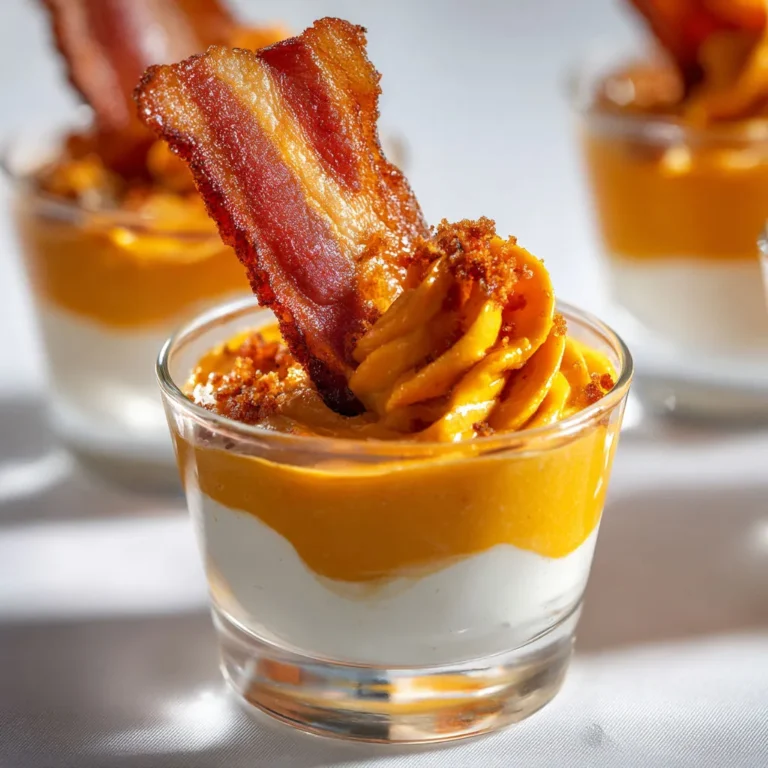 Délice gourmand : verrines mousse patate douce et bacon