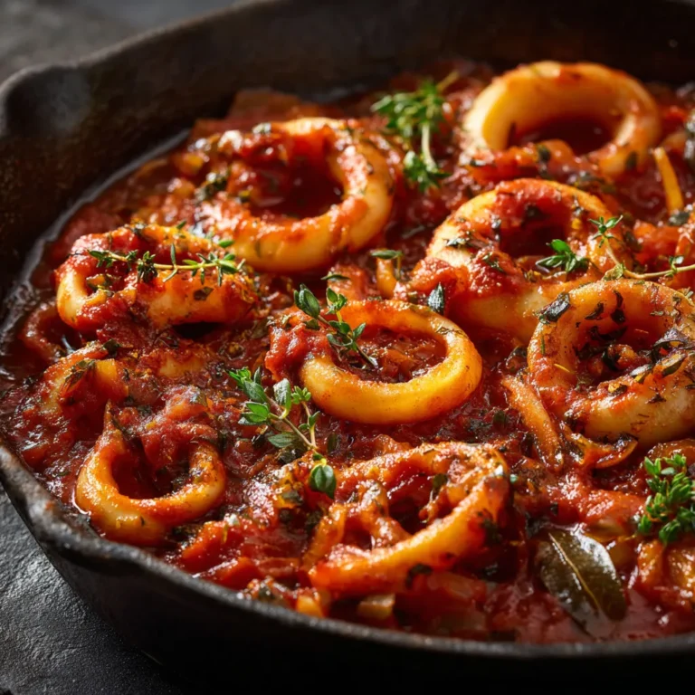 Délices de mer: Anneaux d'encornets provençaux succulents