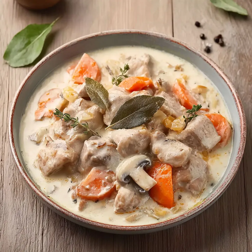 Délicieuse blanquette de veau légère et facile au Thermomix
